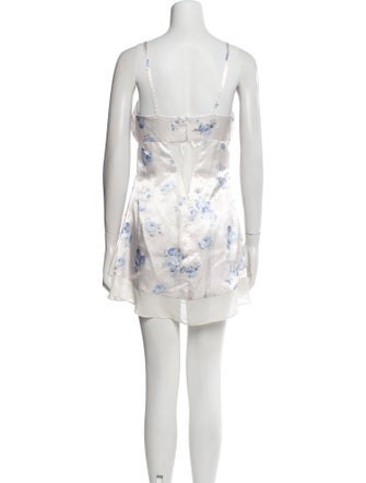 Danielle Guizio Floral Print Mini Dress