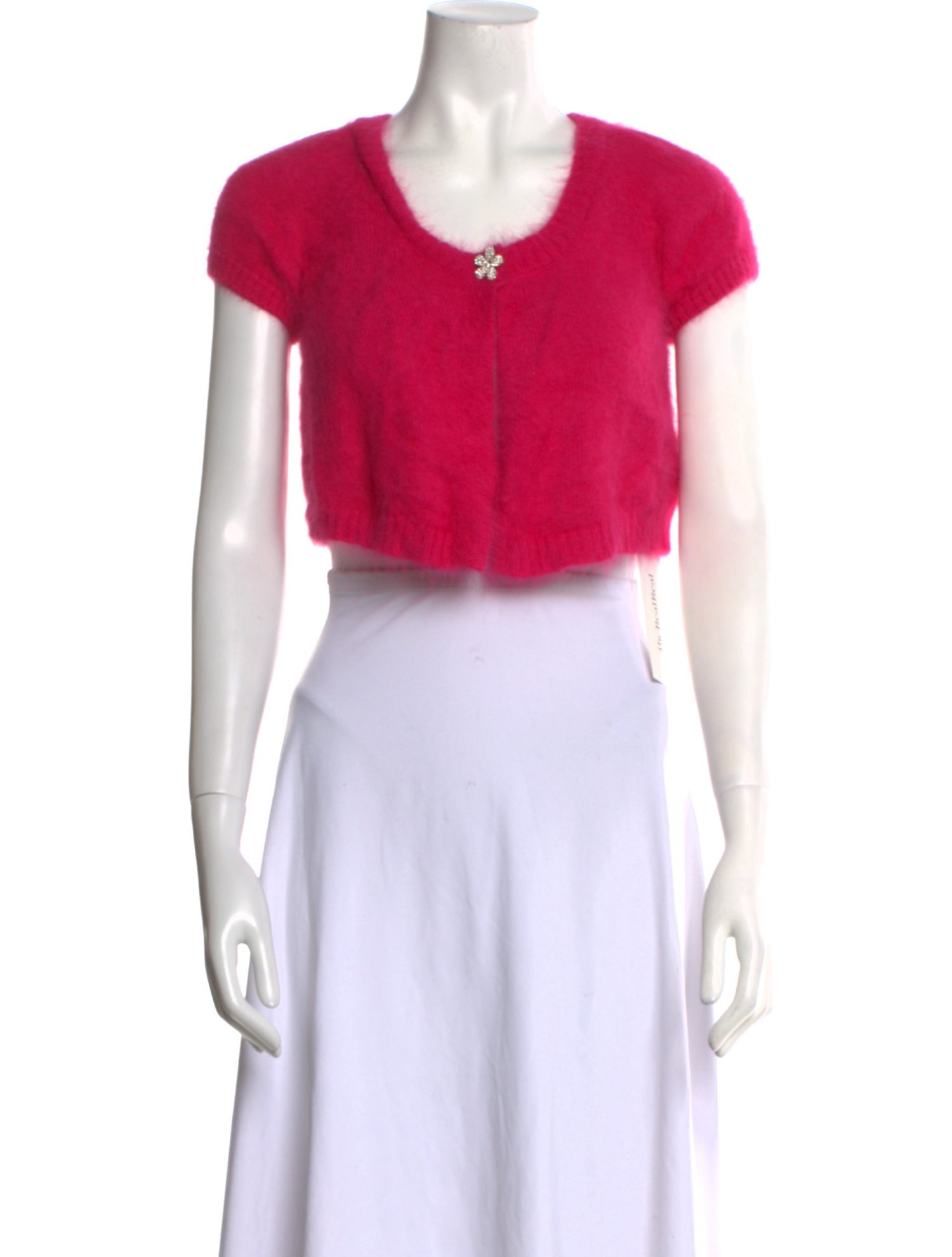 Danielle Guizio Angora Scoop Neck Sweater