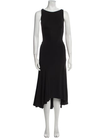 Danielle Guizio Bateau Neckline Long Dress