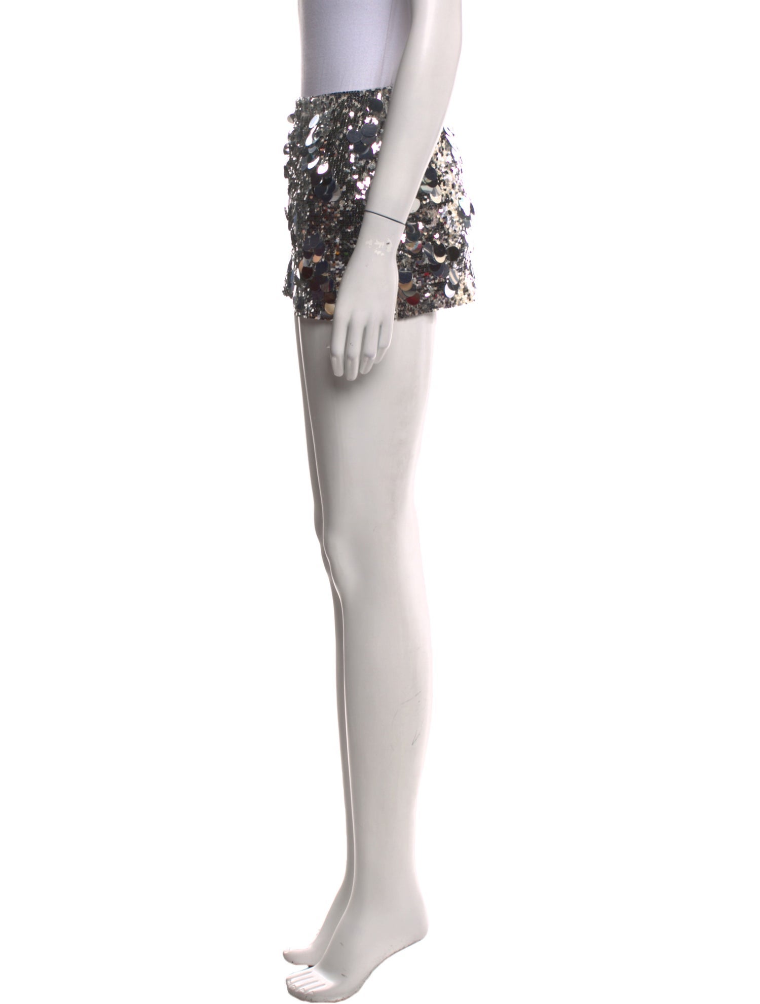 Danielle Guizio Sequin Embellishments Mini Skirt