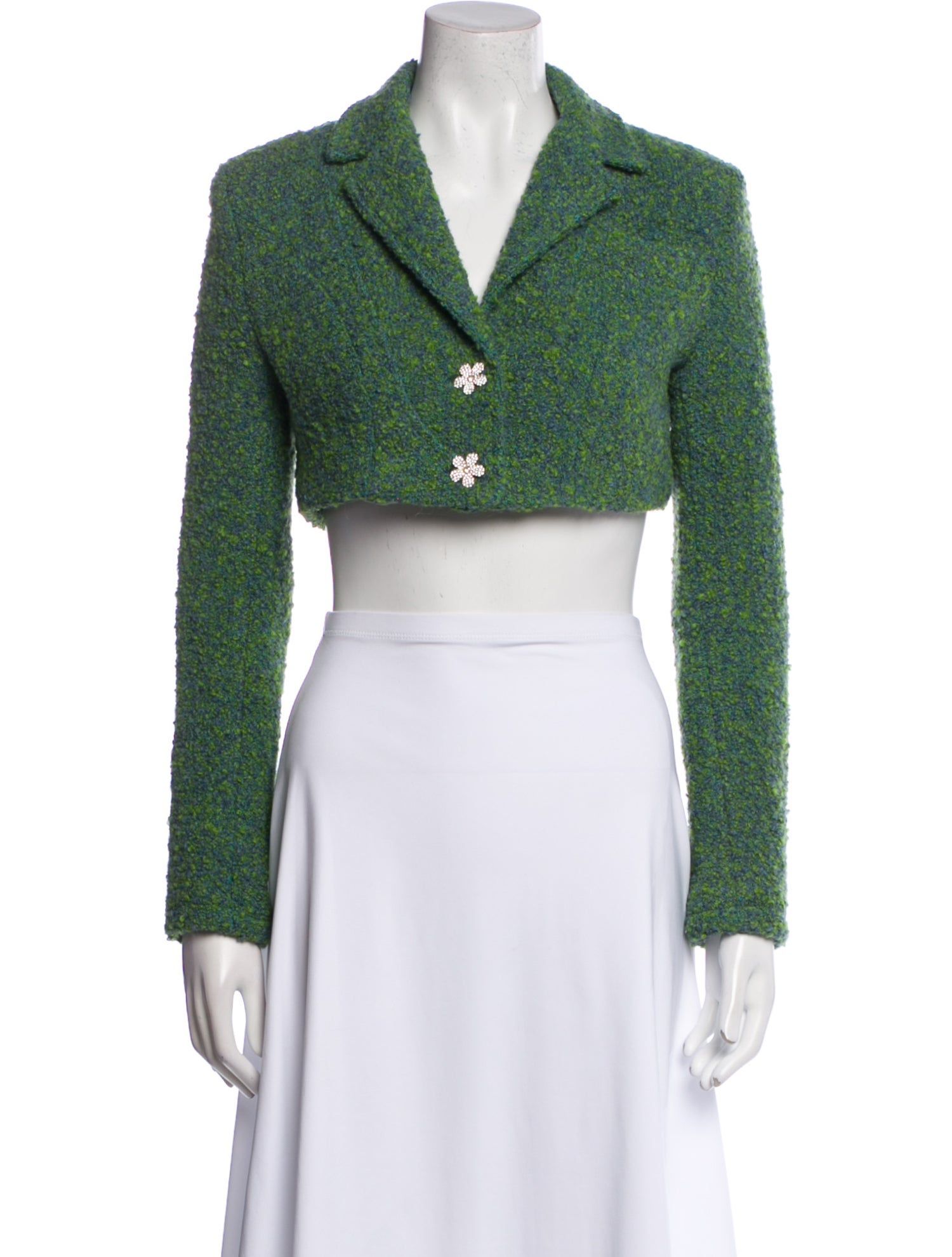 Danielle Guizio Tweed Pattern Bolero