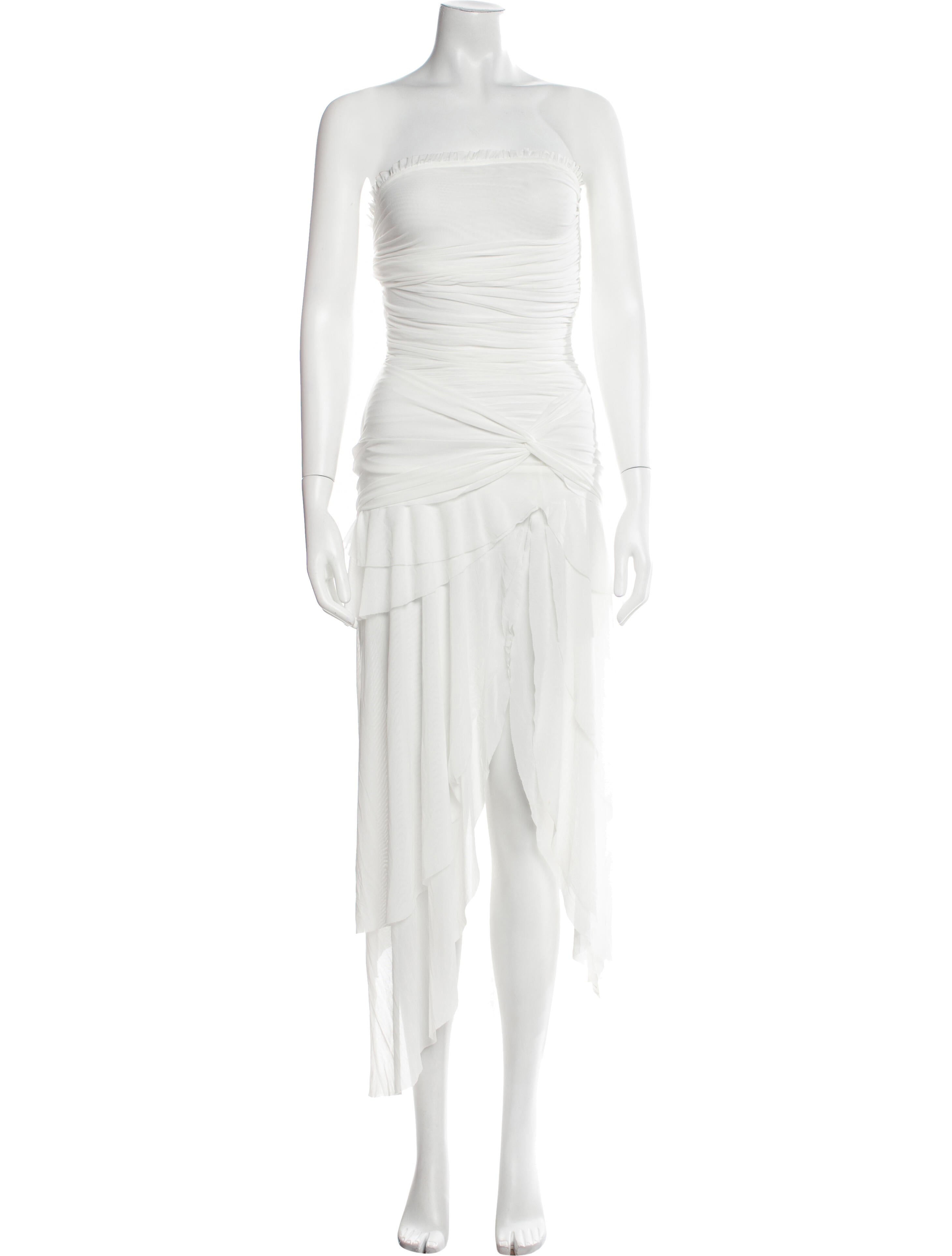 Danielle Guizio Strapless Midi Length Dress