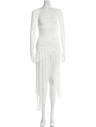 Danielle Guizio Strapless Midi Length Dress