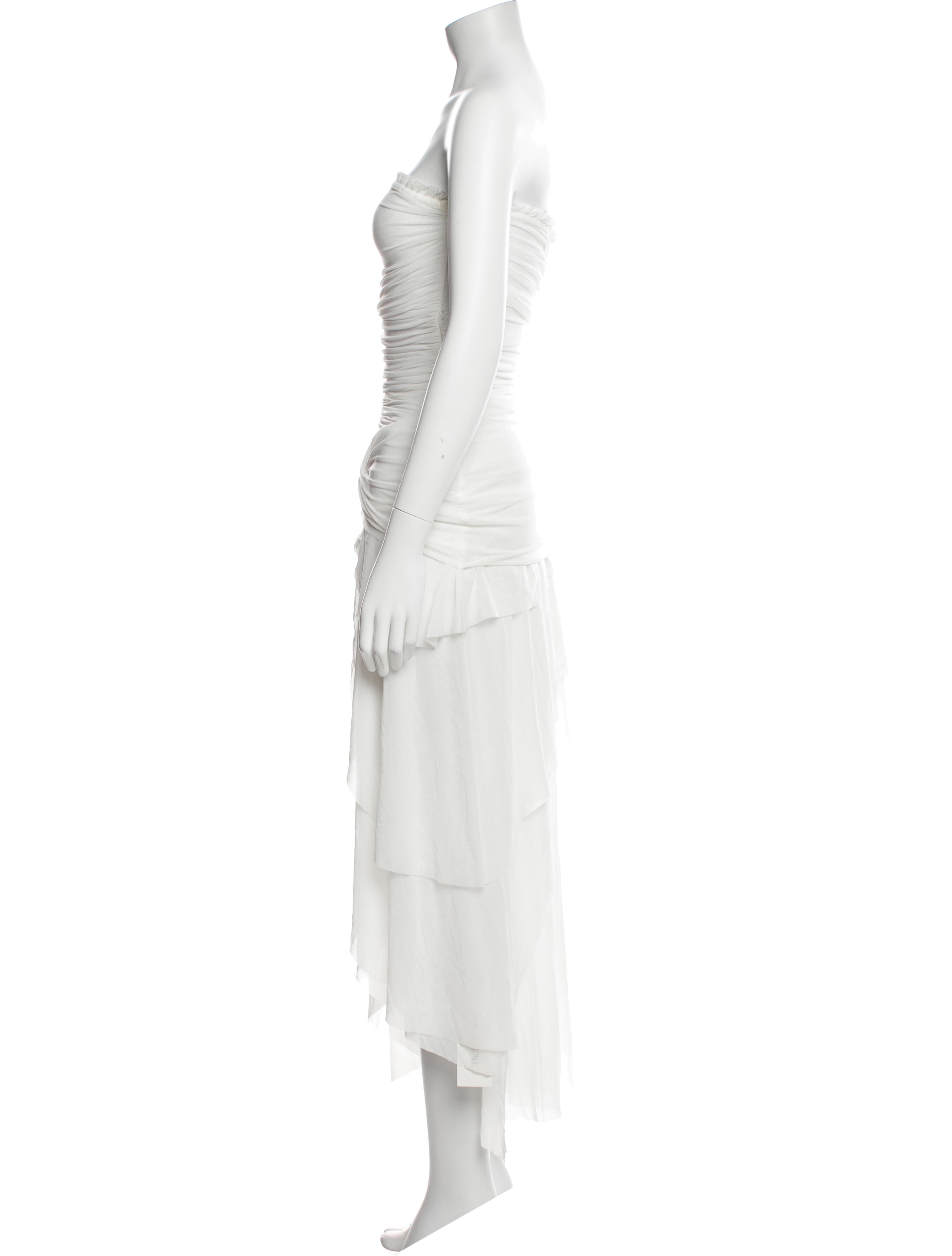 Danielle Guizio Strapless Midi Length Dress