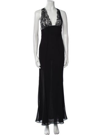 Danielle Guizio V-Neck Long Dress