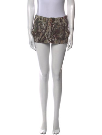 Danielle Guizio Printed Mini Skirt