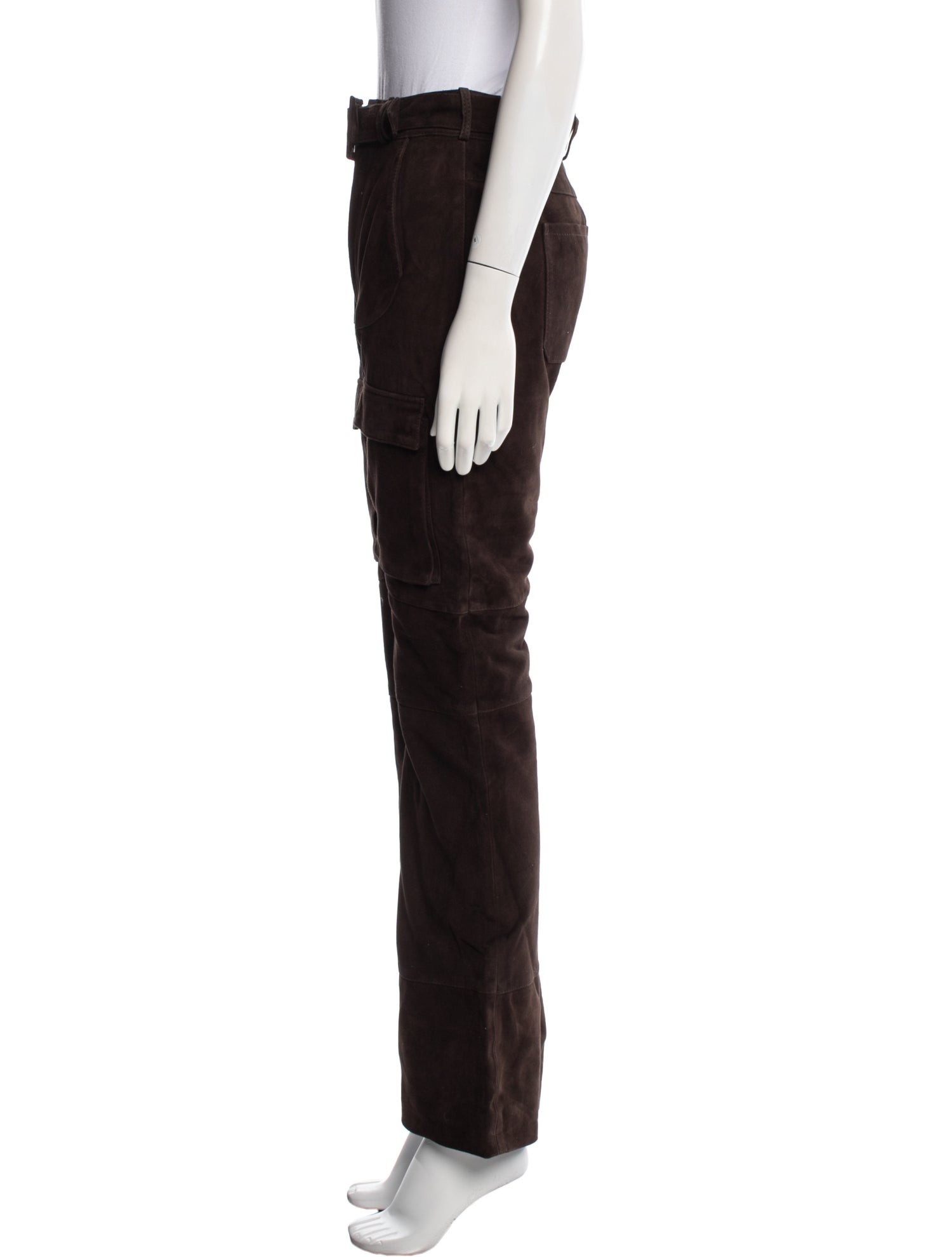 Danielle Guizio Leather Wide Leg Pants