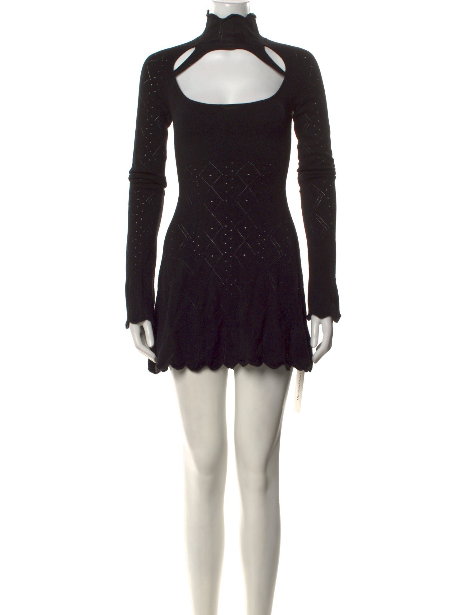 Danielle Guizio Mock Neck Mini Dress