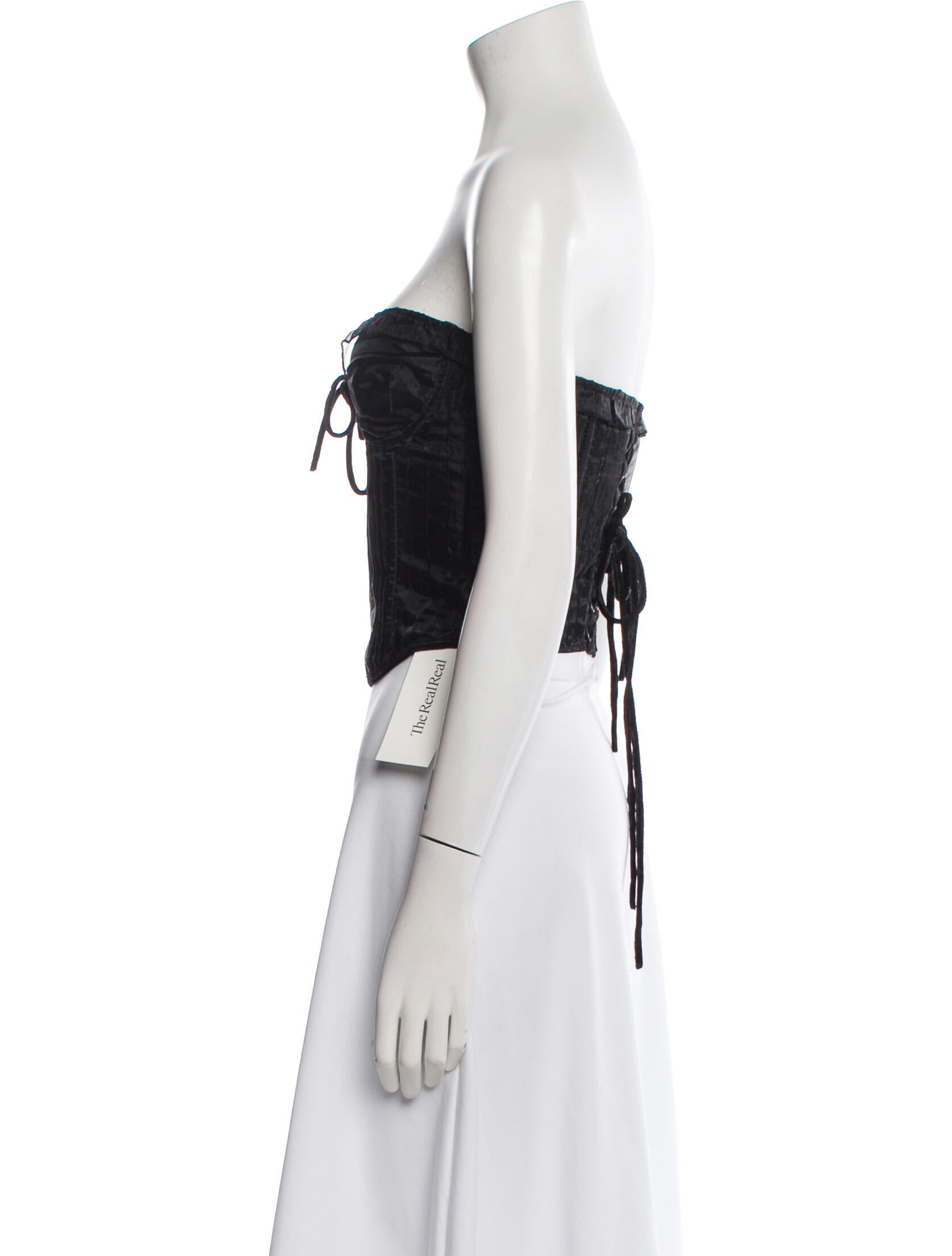 Danielle Guizio Strapless Crop Top