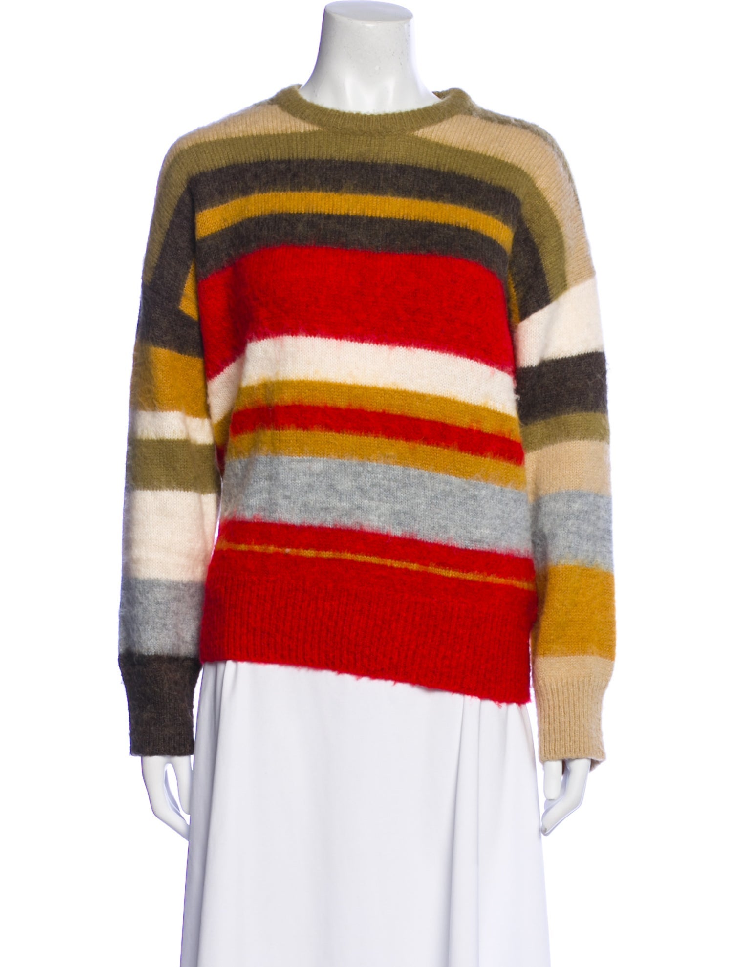 Danielle Guizio Striped Crew Neck Sweater