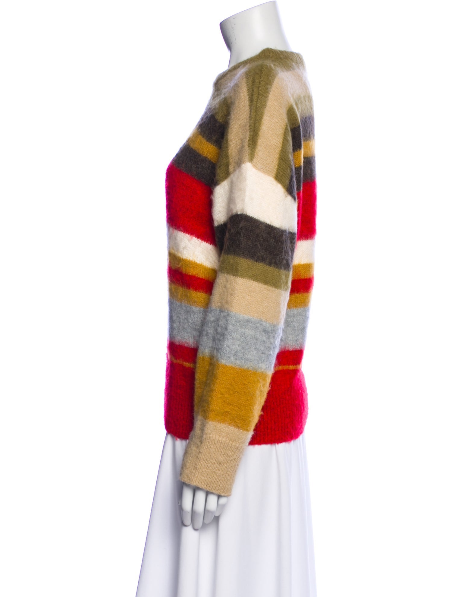 Danielle Guizio Striped Crew Neck Sweater