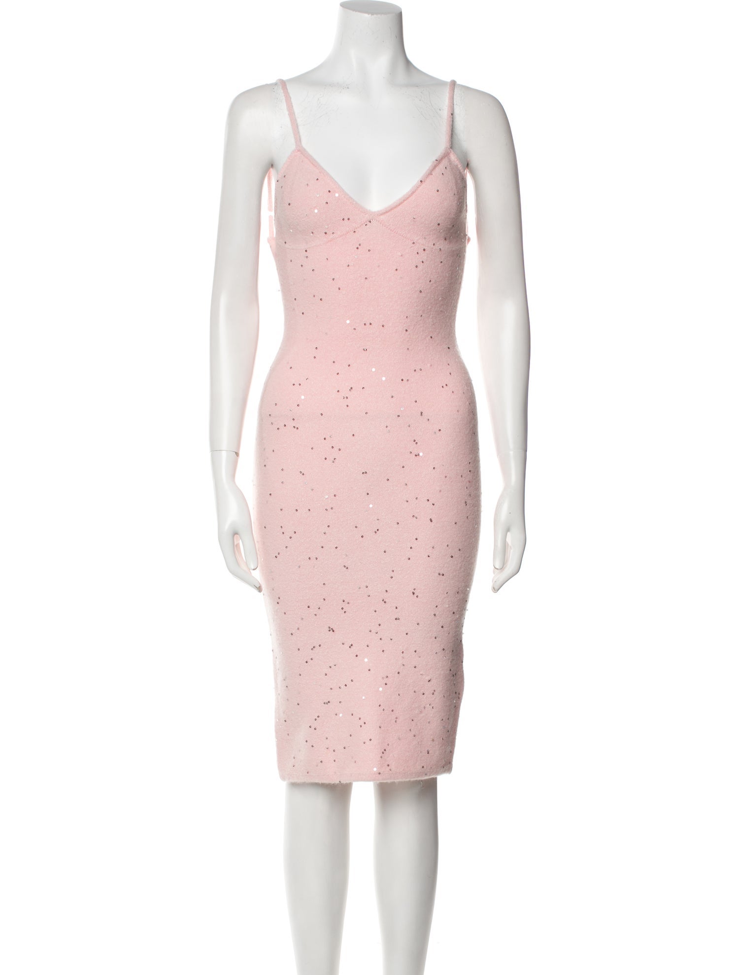 Danielle Guizio Polka Dot Print Knee-Length Dress