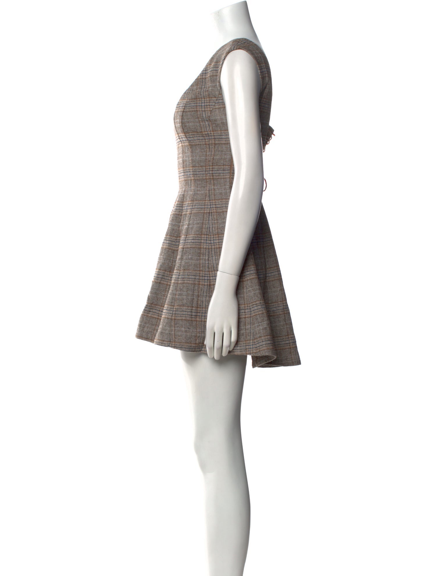 Danielle Guizio Plaid Print Mini Dress w/ Tags