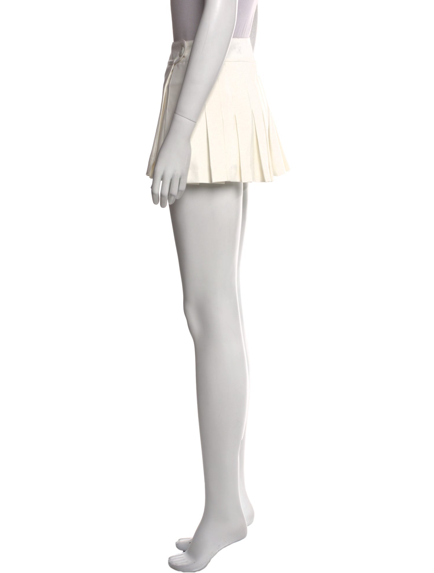 Danielle Guizio Pleated Accents Mini Skirt