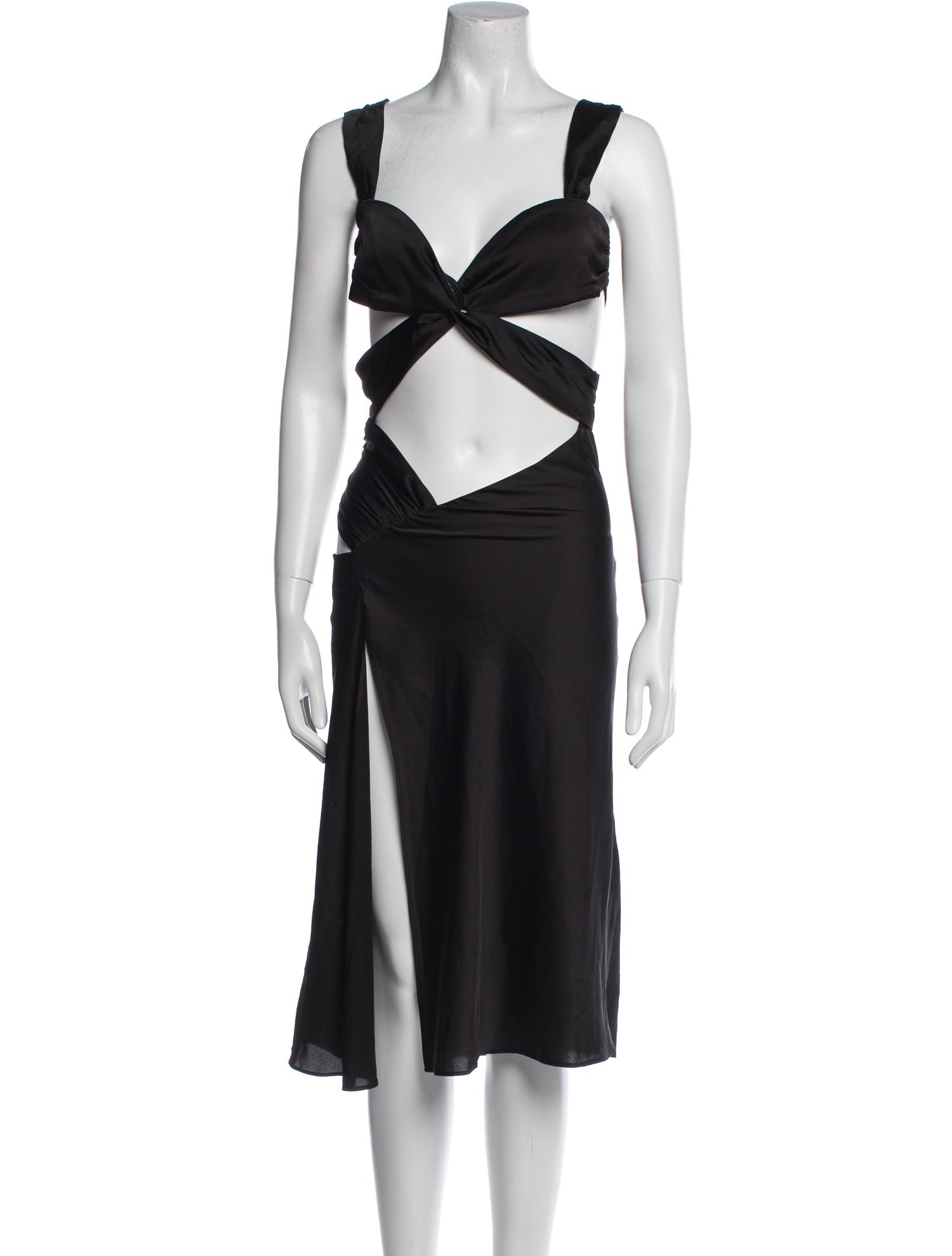 Danielle Guizio V-Neck Midi Length Dress