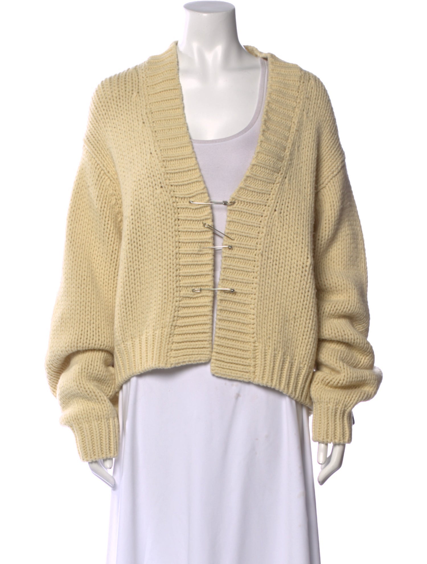 Danielle Guizio Virgin Wool Open Front Sweater