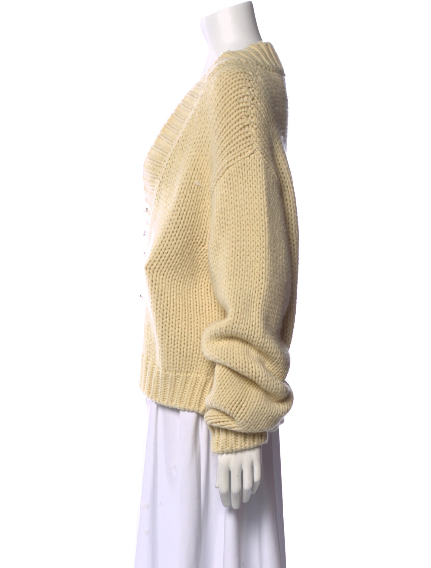 Danielle Guizio Virgin Wool Open Front Sweater