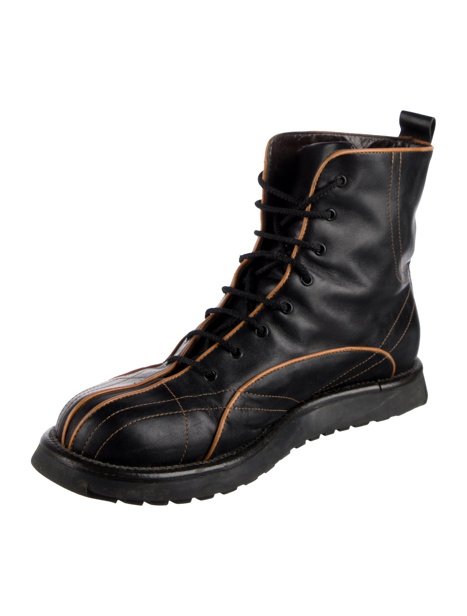 Daniele Alessandrini Leather Combat Boots