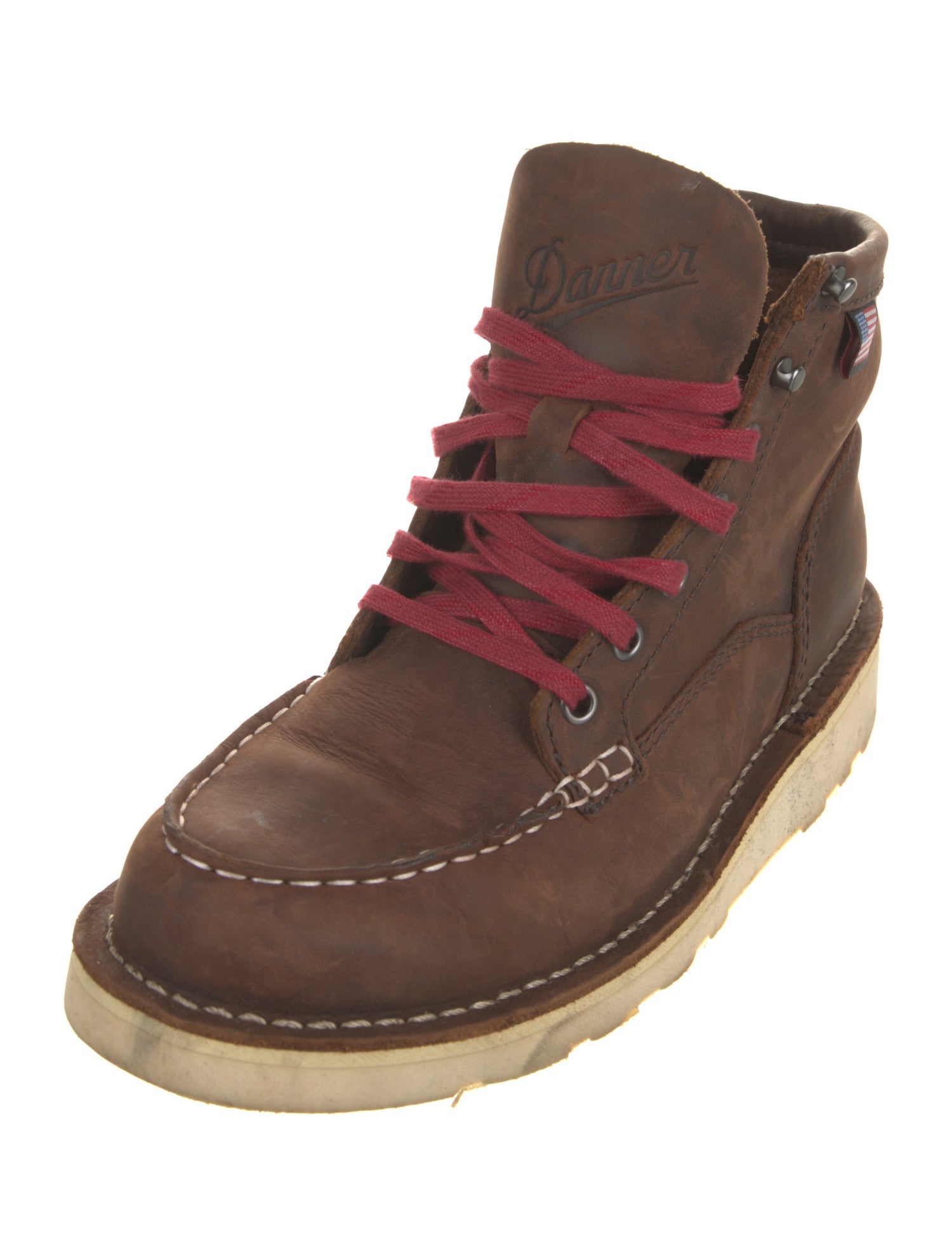 Danner Leather Colorblock Pattern Lace-Up Boots