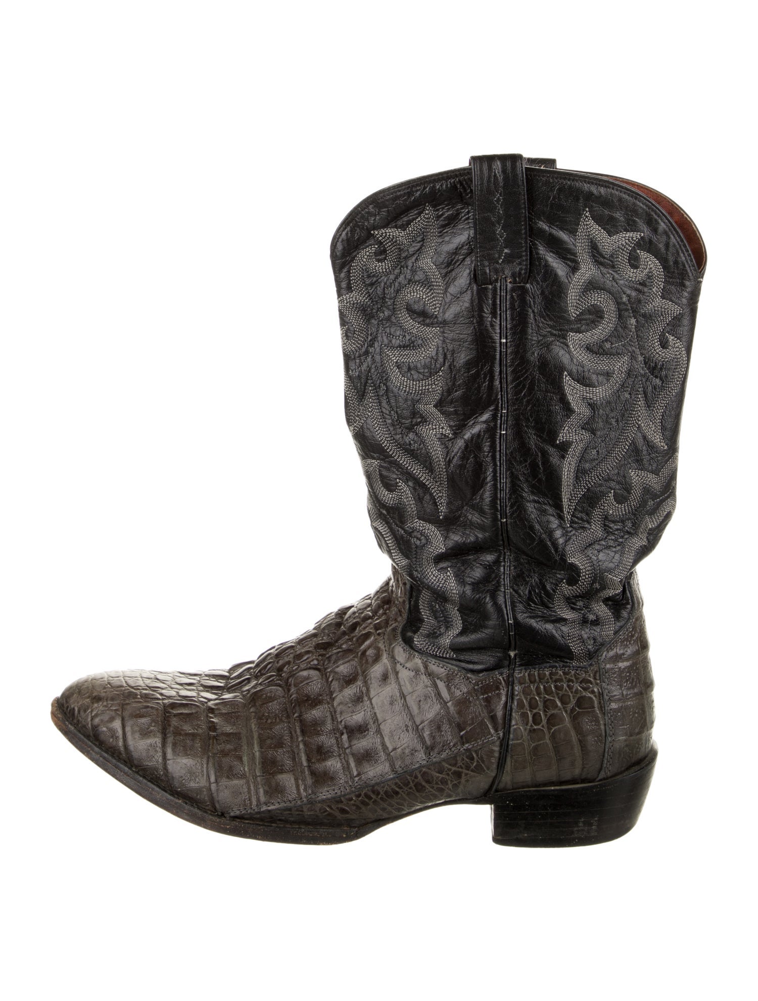 Dan Post Leather Patterned Western Boots