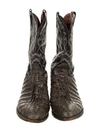 Dan Post Leather Patterned Western Boots