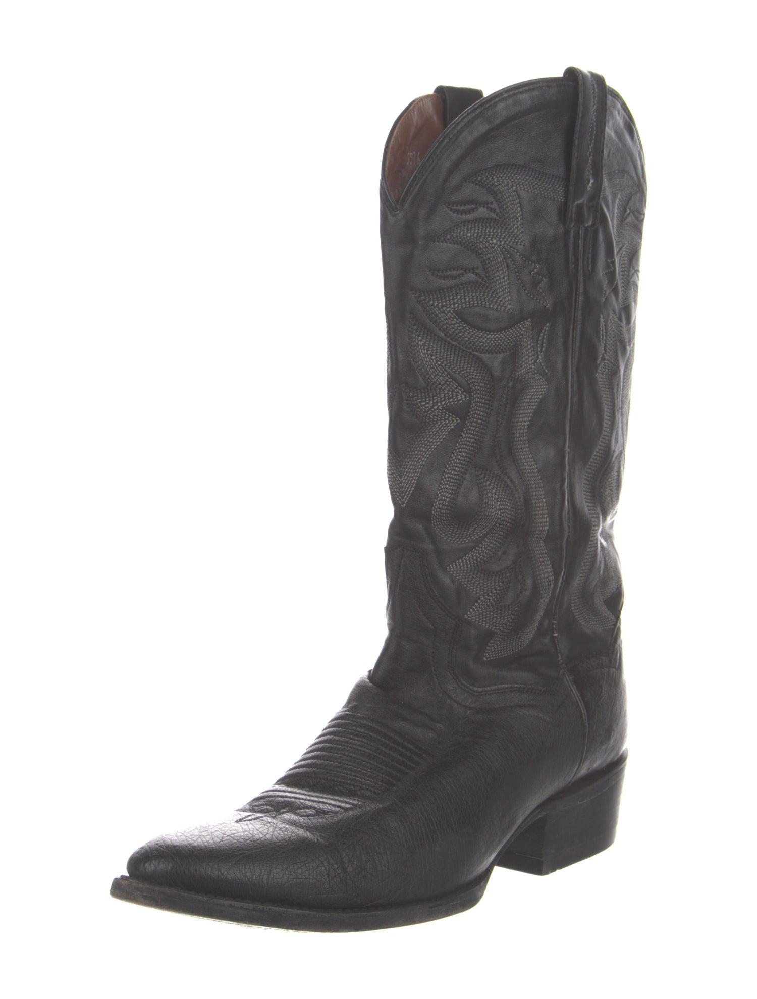Dan Post Leather Embroidered Accent Western Boots