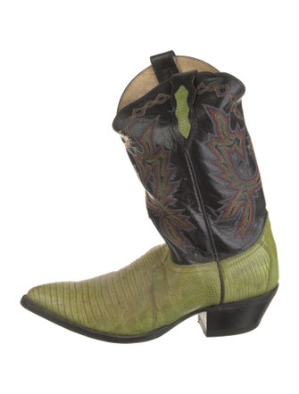 Dan Post Leather Patterned Western Boots