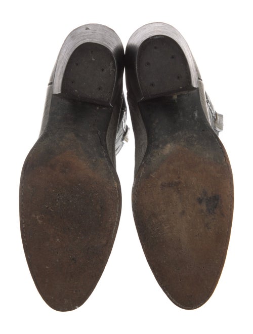 Dan Post Leather Embroidered Accent Western Boots