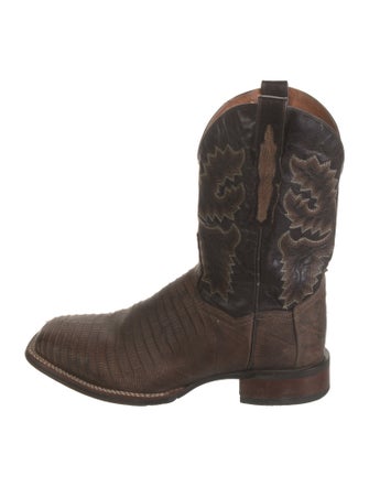 Dan Post Alligator Embroidered Accent Western Boots