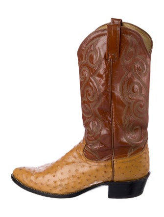 Dan Post Leather Patterned Western Boots