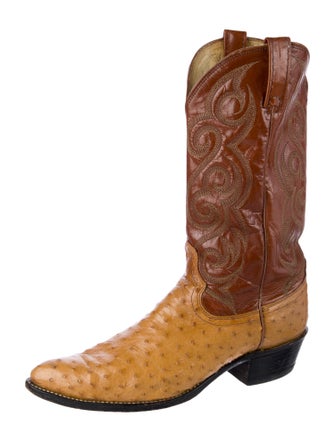Dan Post Leather Patterned Western Boots