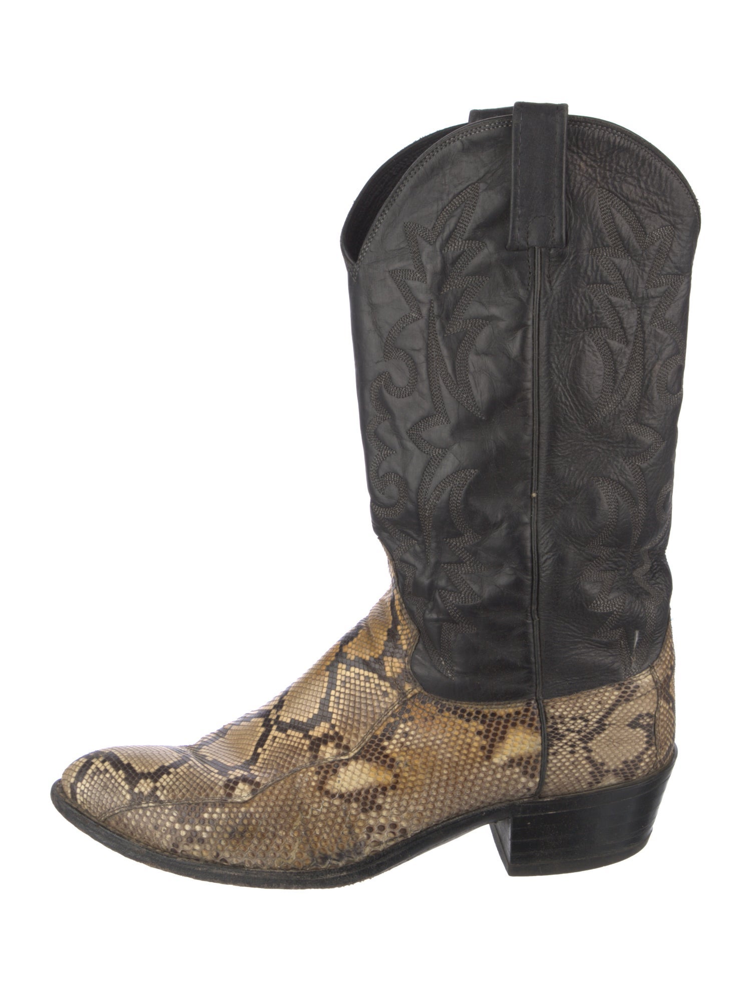Dan Post Leather Animal Print Western Boots