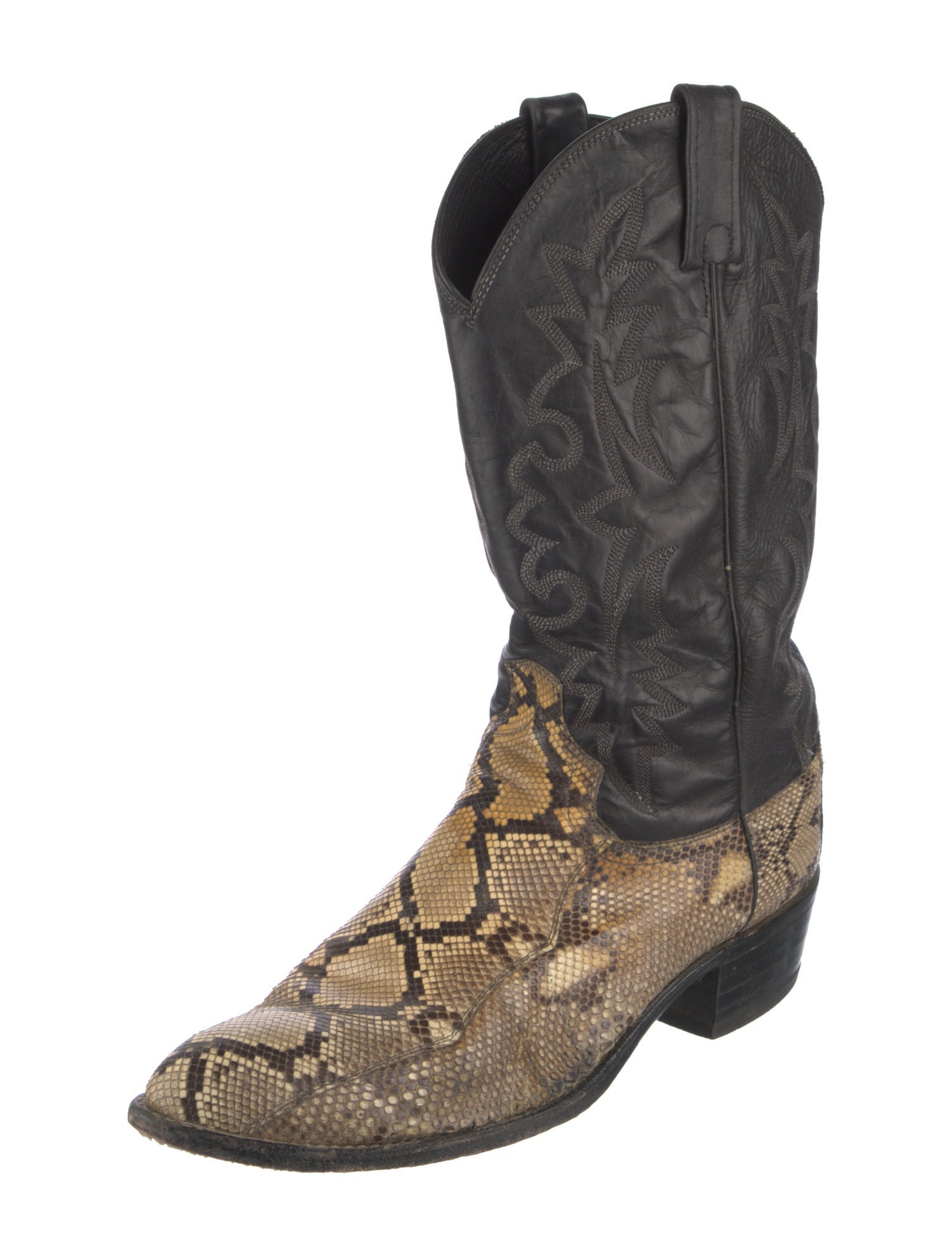 Dan Post Leather Animal Print Western Boots