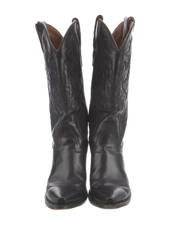 Dan Post Leather Patterned Western Boots