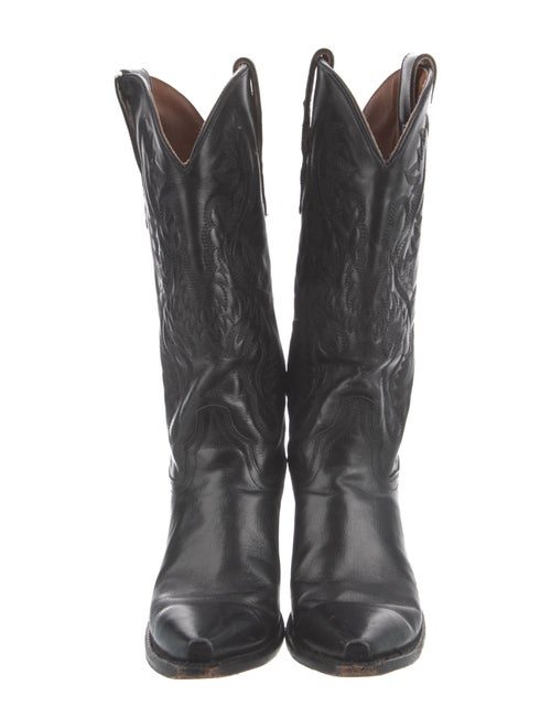 Dan Post Leather Patterned Western Boots