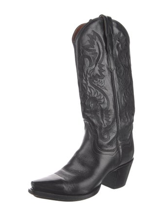 Dan Post Leather Patterned Western Boots