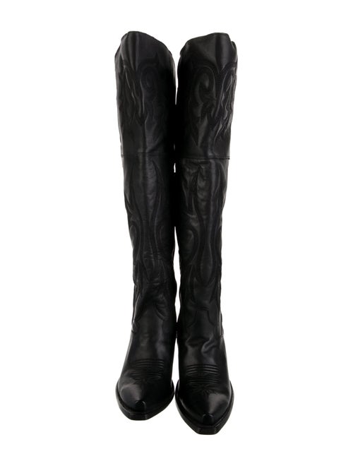 Dan Post Leather Embroidered Accent Boots