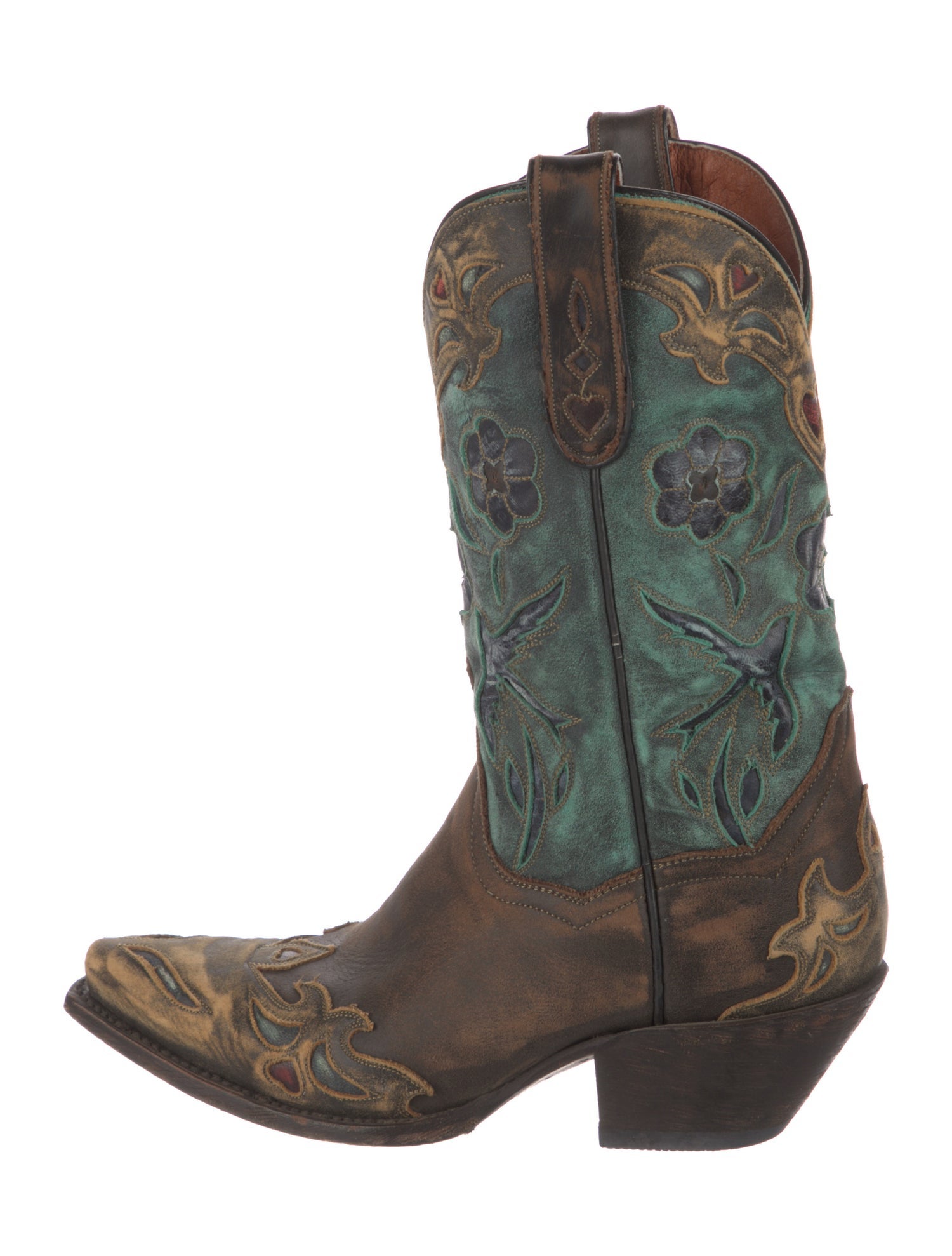 Dan Post Leather Printed Western Boots