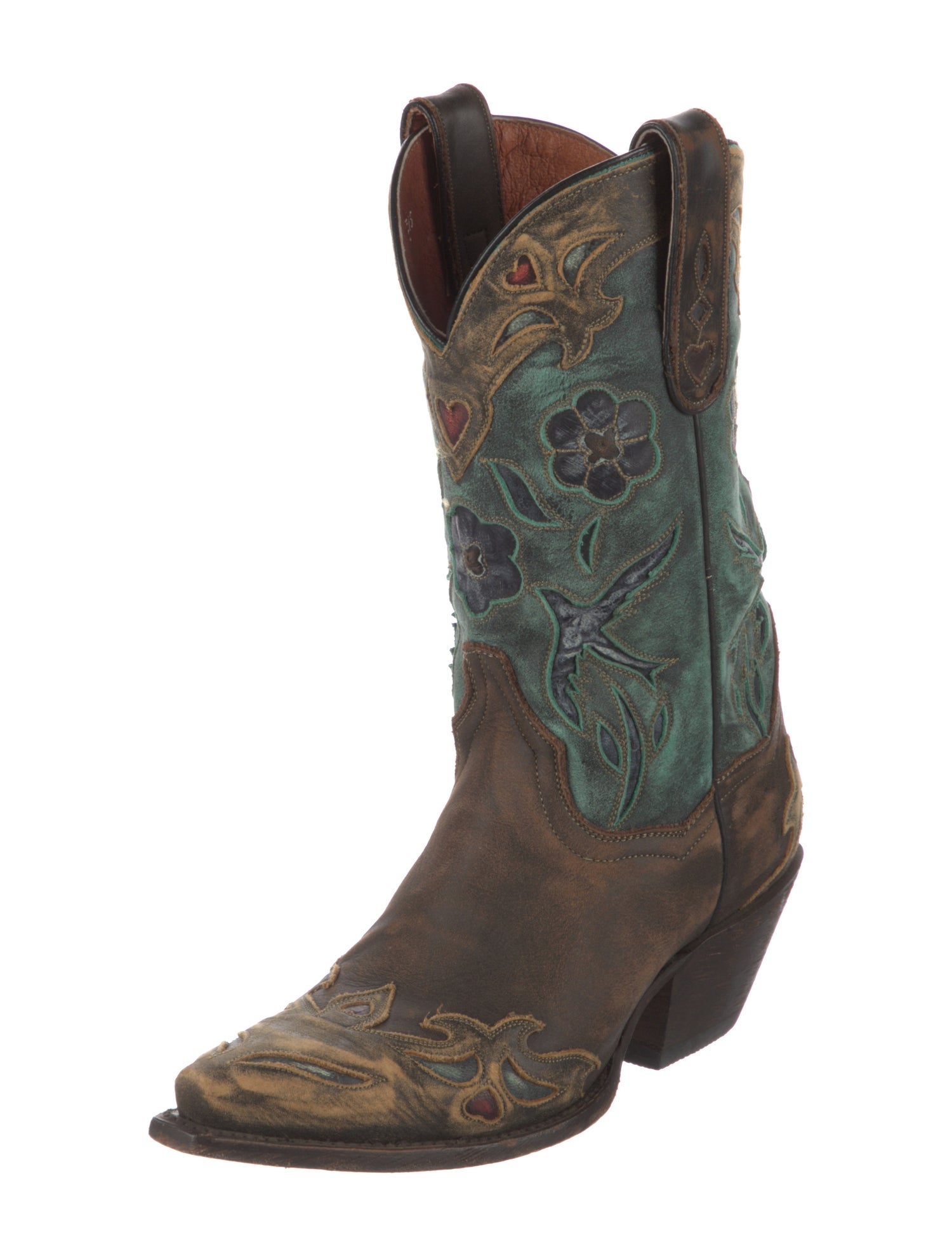 Dan Post Leather Printed Western Boots