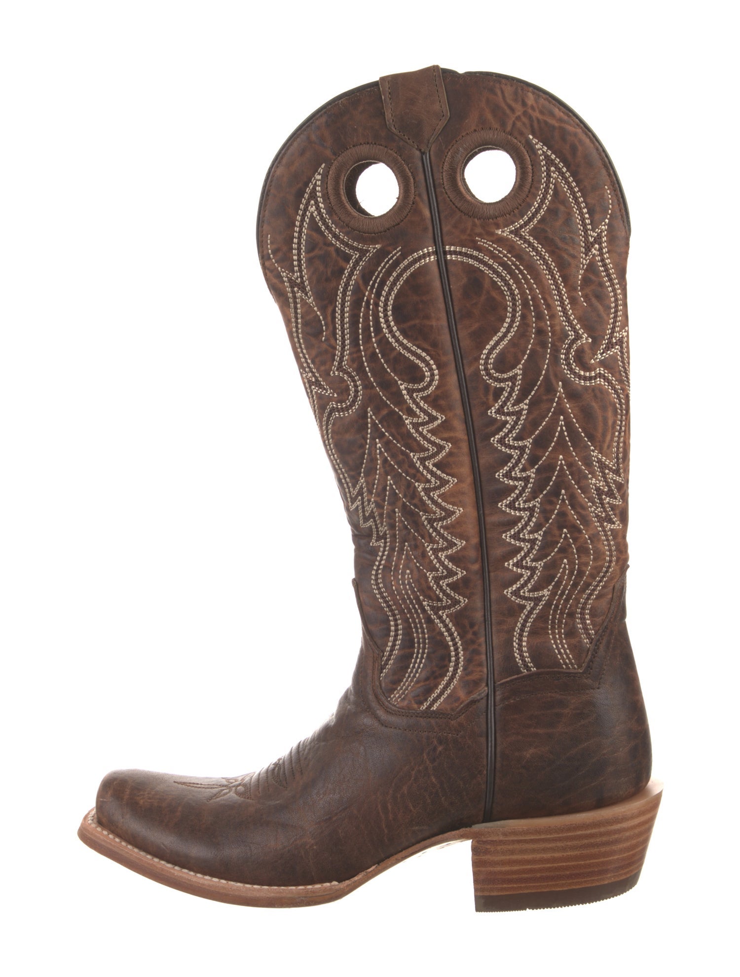 Dan Post Leather Embroidered Accent Western Boots