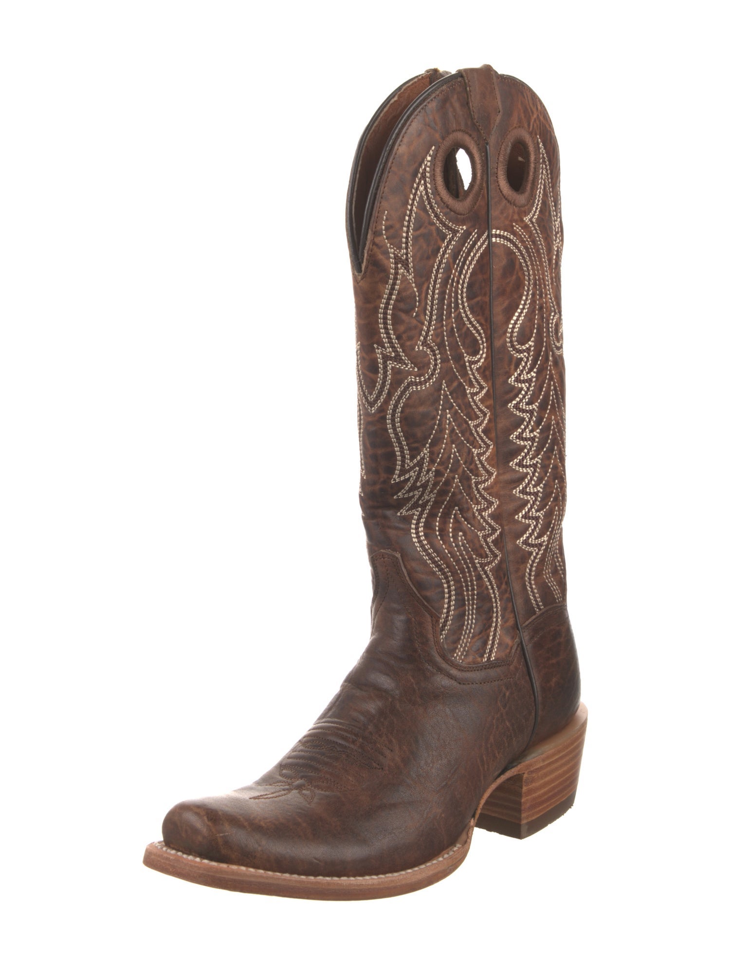 Dan Post Leather Embroidered Accent Western Boots