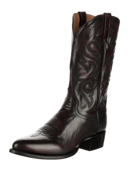 Dan Post Leather Embroidered Accent Western Boots