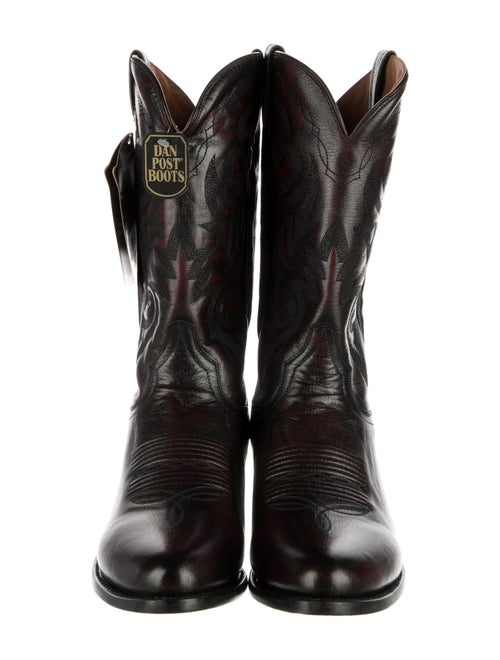 Dan Post Leather Embroidered Accent Western Boots