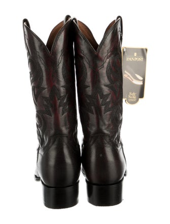 Dan Post Leather Embroidered Accent Western Boots