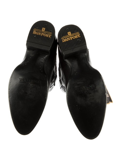 Dan Post Leather Embroidered Accent Western Boots