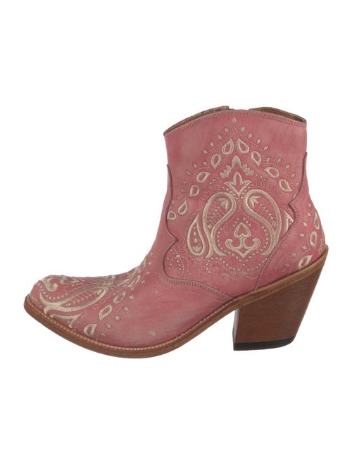 Dan Post Leather Patterned Western Boots