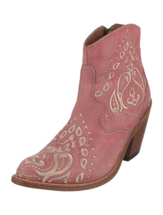 Dan Post Leather Patterned Western Boots