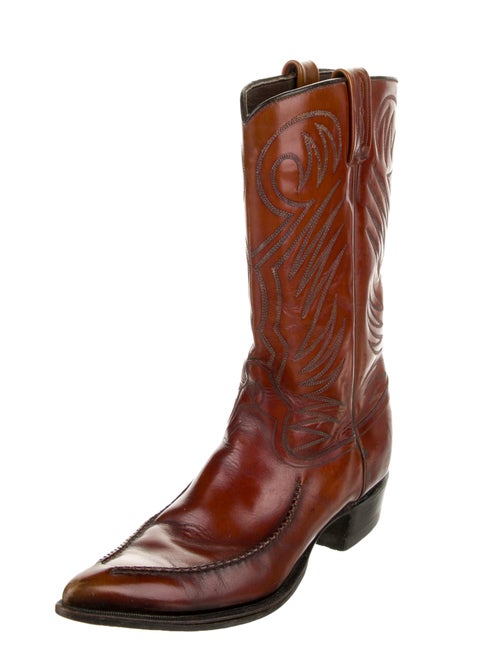 Dan Post Leather Printed Western Boots