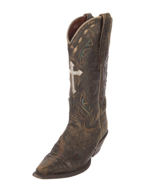 Dan Post Leather Patterned Western Boots