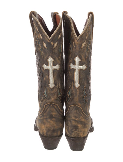 Dan Post Leather Patterned Western Boots